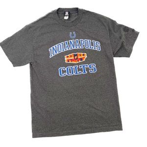 NFL Team Apparel Indianapolis Colts Super Bowl XLIV Gray T-Shirt Size Large